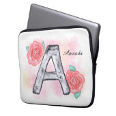 Blumenbrief A Laptopschutzhülle (Vorderseite Links)