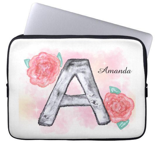 Blumenbrief A Laptopschutzhülle (Vorderseite)