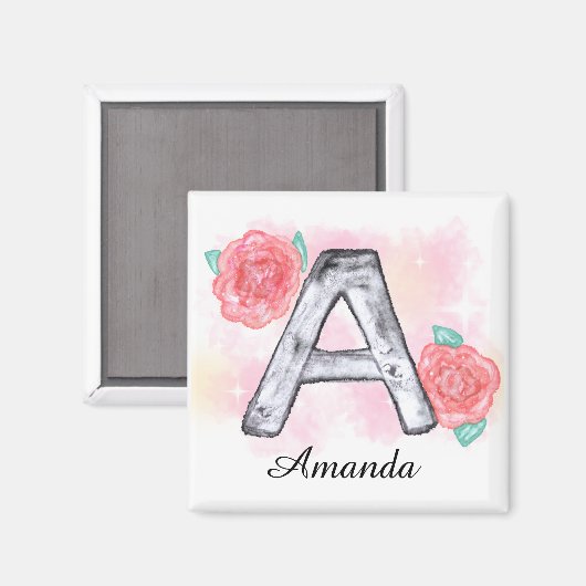 Blumenbrief A Magnet (Vorderseite/Rückseite)