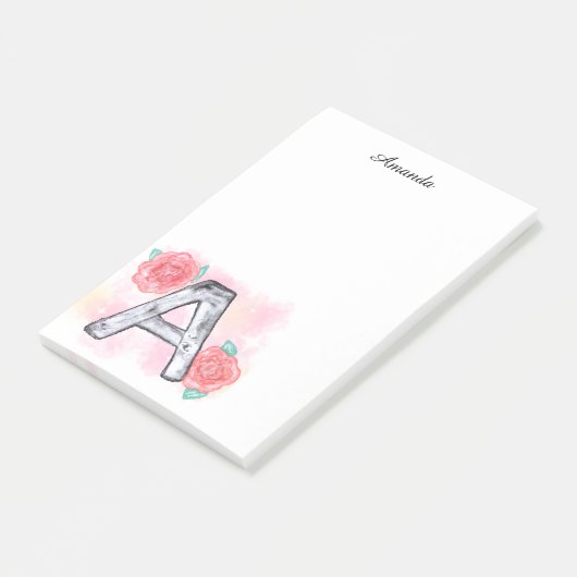 Blumenbrief A Post-it Klebezettel (angewinkelt)