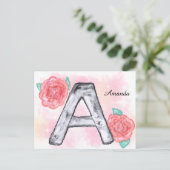 Blumenbrief A Postkarte (Stehend Vorderseite)