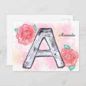 Blumenbrief A Postkarte (Vorne/Hinten)