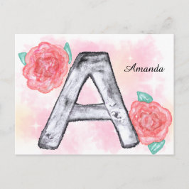 Blumenbrief A Postkarte