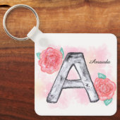 Blumenbrief A Schlüsselanhänger (Vorderseite)