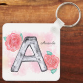 Blumenbrief A Schlüsselanhänger (Rückseite)