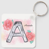 Blumenbrief A Schlüsselanhänger (Rückseite)