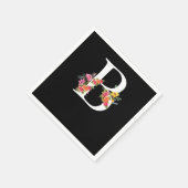 Blumenbrief B Alphabet-Blume Serviette (Ecke)