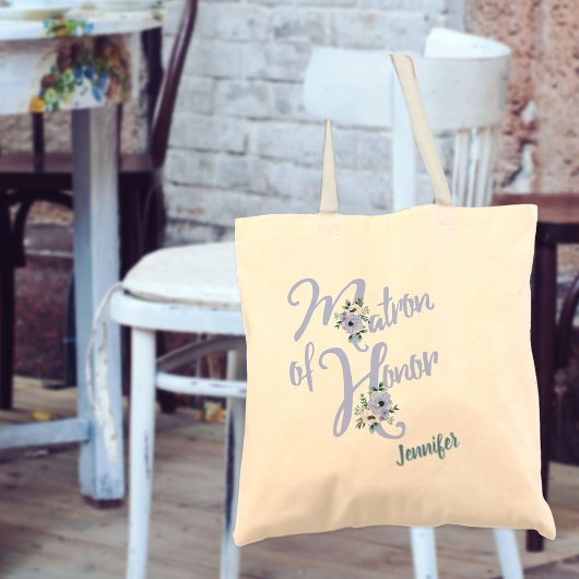 Blumenbrief Dusty Blue Custom Matron of Ehre Tragetasche