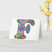 Blumenbrief F-Grußkarte - Leere Innenseite Karte (Gelbe Blume)