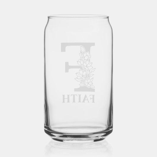 Blumenbrief F Monogramm und Personalisierte Bezeic Dosenglas (Rückseite)