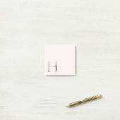 Blumenbrief "H" Monogramm-Notizen Post-it Klebezettel (Auf Schreibtisch)