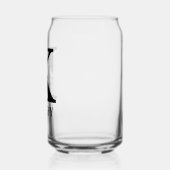 Blumenbrief K Monogramm und Personalisierter Name Dosenglas (Links)