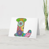 Blumenbrief L-Grußkarte - Leere Innenseite Karte (Vorderseite)