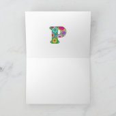 Blumenbrief P-Grußkarte - Leere Innenseite Karte (Innenseite)