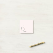 Blumenbrief "Q" Monogramm-Notizen Post-it Klebezettel (Auf Schreibtisch)