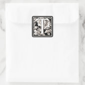 Blumenbrief "T" - Aufkleber (Tasche)