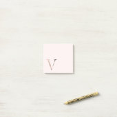Blumenbrief "V" Monogramm-Notizen Post-it Klebezettel (Auf Schreibtisch)