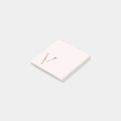 Blumenbrief "V" Monogramm-Notizen Post-it Klebezettel (angewinkelt)