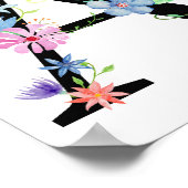 Blumenbriefe als Poster (Ecke)