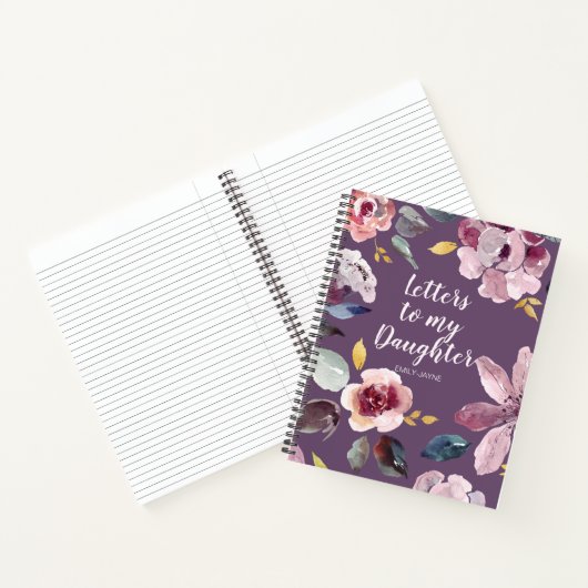 Blumenbriefe an das Keepsake Journal meiner Tochte Notizblock (Innenseite)