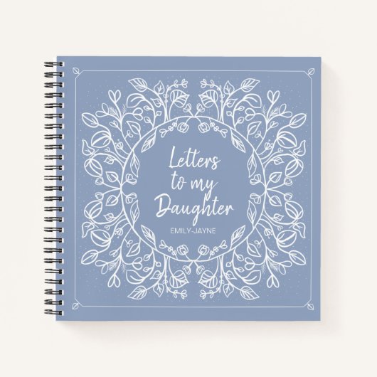 Blumenbriefe an das Keepsake Journal meiner Tochte Notizblock (Vorderseite)