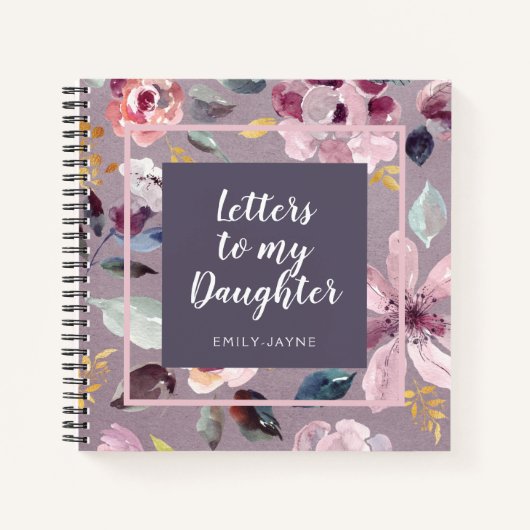 Blumenbriefe an das Keepsake Journal meiner Tochte Notizblock (Vorderseite)