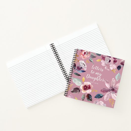 Blumenbriefe an das Keepsake Journal meiner Tochte Notizblock (Innenseite)