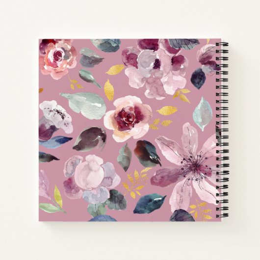 Blumenbriefe an das Keepsake Journal meiner Tochte Notizblock (Rückseite)