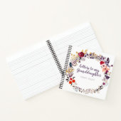 Blumenbriefe an meine Enkelin Keepake Notizblock (Innenseite)