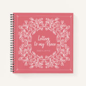 Blumenbriefe an My Niece Keepake Journal Notizblock (Vorderseite)