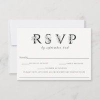 Blumenbriefe, die RSVP mit Allergikermerkmal verbi