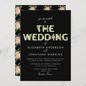 Blumenbriefe für Wasserfarben, Einladung (Vorne/Hinten)