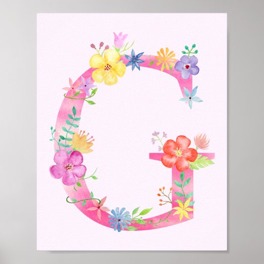 Blumenbriefe G Poster (Vorne)