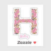 Blumenbriefe H, Aufkleber für Vinyl-Aufkleber (Blatt)