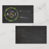 Blumenbriefe rustikale Hochzeitskarten für LIEBEN Platzkarte (Vorne/Hinten)