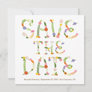 Blumenbriefe Rustikales Waldland Foto Save the Dat Save The Date