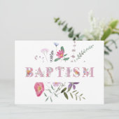 Blumenbriefe Taufe Einladung (Stehend Vorderseite)