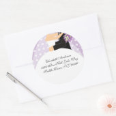 Blumenbriefe und Aufkleber für Groom-Adressen Lila (Umschlag)