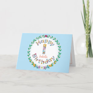 BlumenbriefI monogramm Personalisierte Geburtstags Dankeskarte