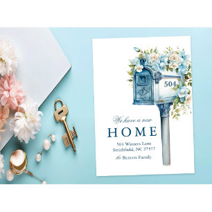 Blumenbriefkasten Neue Heimat Wir sind umgezogen Einladung