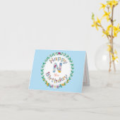 BlumenbriefN Monogramm Personalisierte Geburtstags Karte (Gelbe Blume)