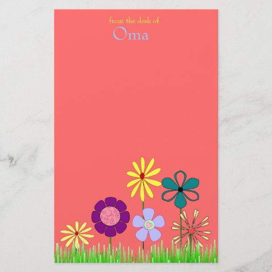 Blumenbriefpapier Briefpapier (Vorderseite)