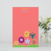 Blumenbriefpapier Briefpapier (Stehend Vorderseite)