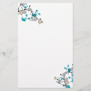 Blumenbriefpapier Briefpapier