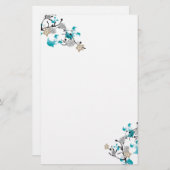 Blumenbriefpapier Briefpapier (Vorne/Hinten)