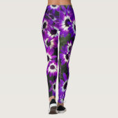 Blumenbright Lila Garden Blooms Foto Blume Leggings (Rückseite)