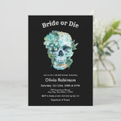 Blumenbrille oder Halloween-Brautparty Die Einladung (Stehend Vorderseite)