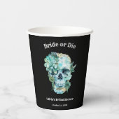 Blumenbrille oder Halloween-Brautparty Die Pappbecher (Rückseite)