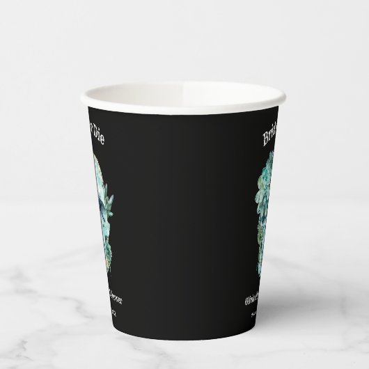 Blumenbrille oder Halloween-Brautparty Die Pappbecher (Links)