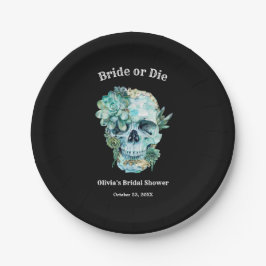 Blumenbrille oder Halloween-Brautparty Die Pappteller